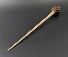 Load image into Gallery viewer, Dragon egg bead spindle in cocobolo and curly maple