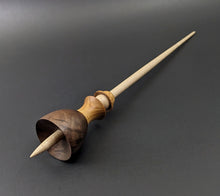Load image into Gallery viewer, Tiny dancer spindle in canarywood, walnut, and curly maple