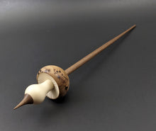 Load image into Gallery viewer, Mushroom support spindle in elm burl, holly, and walnut