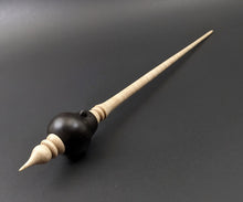 Load image into Gallery viewer, Bird bead spindle in African blackwood and curly maple
