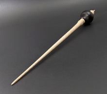 Load image into Gallery viewer, Bird bead spindle in African blackwood and curly maple