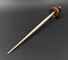 Load image into Gallery viewer, Teacup spindle in redwood lace burl and curly maple