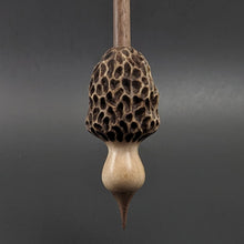 Load image into Gallery viewer, Morel mushroom support spindle in maple and walnut