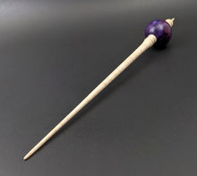 Load image into Gallery viewer, Bead spindle in hand dyed maple burl and curly maple