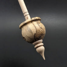 Load image into Gallery viewer, Cauldron spindle in spalted maple and curly maple