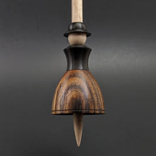 Load image into Gallery viewer, Tiny dancer spindle in cocobolo, African blackwood, and curly maple