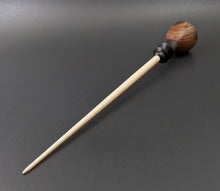 Load image into Gallery viewer, Tiny dancer spindle in cocobolo, African blackwood, and curly maple