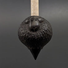 Load image into Gallery viewer, Sheep support spindle in African blackwood and curly maple