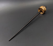 Load image into Gallery viewer, Cauldron spindle in redbud burl and ebonized walnut