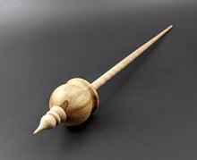 Load image into Gallery viewer, Cauldron spindle in flame box elder and curly maple