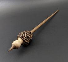 Load image into Gallery viewer, Morel mushroom support spindle in maple and walnut