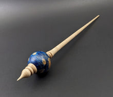 Load image into Gallery viewer, Bead spindle in hand dyed maple burl and curly maple