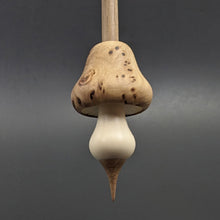 Load image into Gallery viewer, Mushroom support spindle in elm burl, holly, and walnut