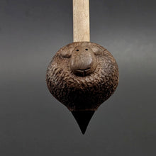 Load image into Gallery viewer, Sheep support spindle in walnut and curly maple