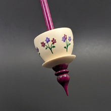 Load image into Gallery viewer, Teacup spindle in holly and hand dyed curly maple