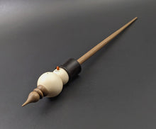Load image into Gallery viewer, Snowman support spindle in holly, African blackwood, and walnut