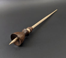 Load image into Gallery viewer, Tiny dancer spindle in walnut and curly maple