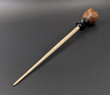 Load image into Gallery viewer, Tiny dancer spindle in cocobolo, African blackwood, and curly maple