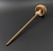 Load image into Gallery viewer, Mushroom drop spindle in maple burl, curly maple, and walnut