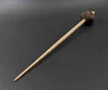 Load image into Gallery viewer, Hedgehog bead spindle in walnut and curly maple
