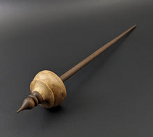 Load image into Gallery viewer, Tibetan style spindle in cottonwood burl and walnut