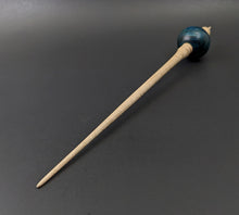 Load image into Gallery viewer, Bead spindle in hand dyed maple burl and curly maple
