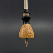 Load image into Gallery viewer, Tiny dancer spindle in osage orange, African blackwood, and curly maple