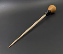 Load image into Gallery viewer, Tiny dancer spindle in osage orange, African blackwood, and curly maple