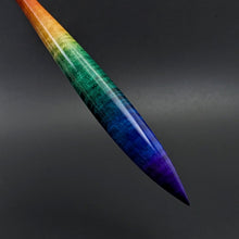 Load image into Gallery viewer, Phang spindle in hand dyed curly maple