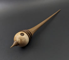 Load image into Gallery viewer, Wee folk spindle in Karelian birch and walnut