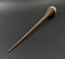 Load image into Gallery viewer, Wee folk spindle in Karelian birch and walnut