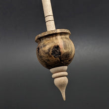 Load image into Gallery viewer, Cauldron spindle in flame box elder and walnut