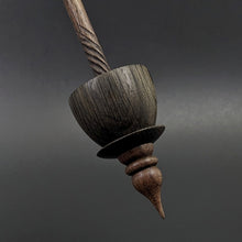 Load image into Gallery viewer, Teacup spindle in bog oak and walnut