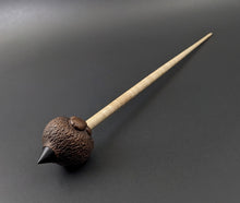 Load image into Gallery viewer, Sheep support spindle in walnut and curly maple