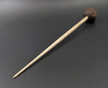 Load image into Gallery viewer, Sheep support spindle in walnut and curly maple