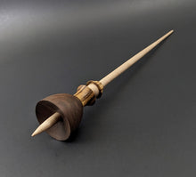 Load image into Gallery viewer, Tiny dancer spindle in walnut, zebrawood, and curly maple