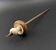 Load image into Gallery viewer, Mushroom support spindle in amboyna burl, holly, and walnut