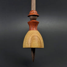 Load image into Gallery viewer, Tiny dancer spindle in canarywood, padauk, and walnut