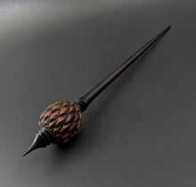 Load image into Gallery viewer, Dragon egg bead spindle in cocobolo and hand dyed walnut