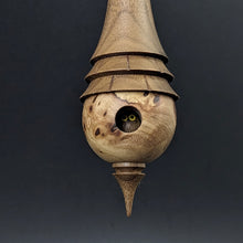 Load image into Gallery viewer, Birdhouse spindle in elm burl and walnut