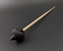 Load image into Gallery viewer, Sheep support spindle in African blackwood and curly maple