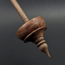 Load image into Gallery viewer, Tibetan style spindle in redwood lace burl and walnut