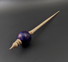 Load image into Gallery viewer, Bead spindle in hand dyed maple burl and curly maple