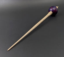 Load image into Gallery viewer, Bead spindle in hand dyed maple burl and curly maple
