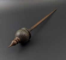 Load image into Gallery viewer, Cauldron spindle in bog oak and walnut