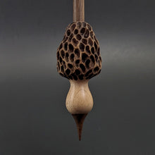 Load image into Gallery viewer, Morel mushroom support spindle in maple and walnut