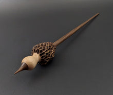 Load image into Gallery viewer, Morel mushroom support spindle in maple and walnut