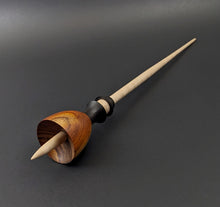 Load image into Gallery viewer, Tiny dancer spindle in cocobolo, African blackwood, and curly maple (<font color="red"<b>RESERVED</b></font> for Monique)