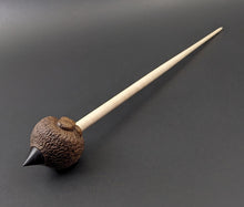 Load image into Gallery viewer, Sheep support spindle in walnut and curly maple