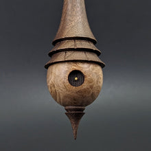 Load image into Gallery viewer, Wee folk spindle in maple burl and walnut